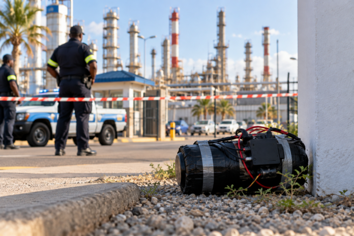 Industrial Refinery Security Scene