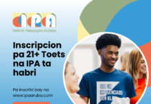 Crea un comienso nobo den enseñansa: Inscripcion pa 21+ Toets na IPA ta habri