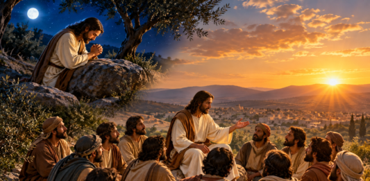 Henter anochi El a pasa den oracion na Dios. Ora cu di dia a habri, El a yama su discipelnan y scoge diesdos cu El a yama ”apostel”.Lucas 6,12-13