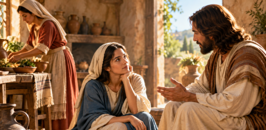 ’ma ta un cos so ta necesario. Maria a scoge e miho parti y lo no kita esey for di dje.”Lucas 10,42