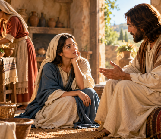 ’ma ta un cos so ta necesario. Maria a scoge e miho parti y lo no kita esey for di dje.”Lucas 10,42