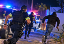 POLIS DI SAN NICOLAS DEN ACCION TRAS DI SOSPECHOSO CU ARMA DI CANDELA