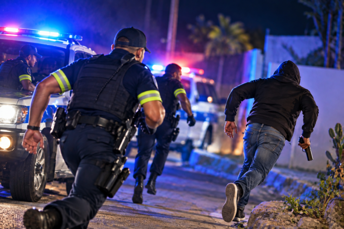Nighttime Police Chase