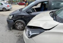 Accidente cu hende herida pa falta di preferencia na Tanki Leendert