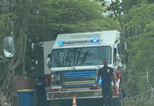 Bombero hunto cu polis a stop kimamento di koper na Cashero
