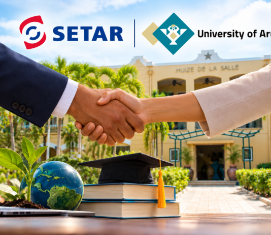 SETAR y Universidad di Aruba ta colabora pa un futuro mas sostenibel