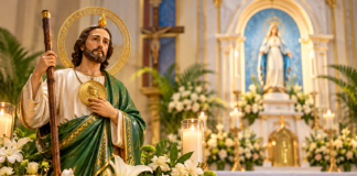 Tridium na honor di San Hudas Tadeo na misa Inmaculada Concepcion Santa Cruz