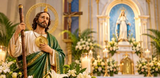 Tridium na honor di San Hudas Tadeo na misa Inmaculada Concepcion Santa Cruz