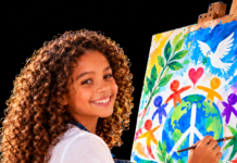 Aruba One Happy Island Lions Club ta invita hobennan pa expresa nan vision di paz pa medio di arte: Participacion gratis den Peace Poster Contest 2026โ2027, cu guia di artista local Elvis Tromp